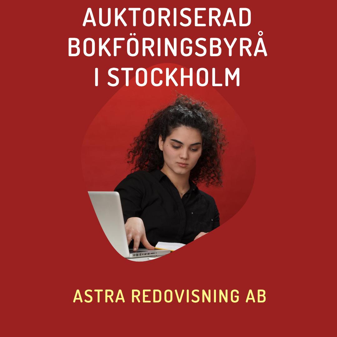 Kvinna som arbetar på en laptop, symboliserar professionell bokföring i Stockholm hos Astra Redovisning AB.